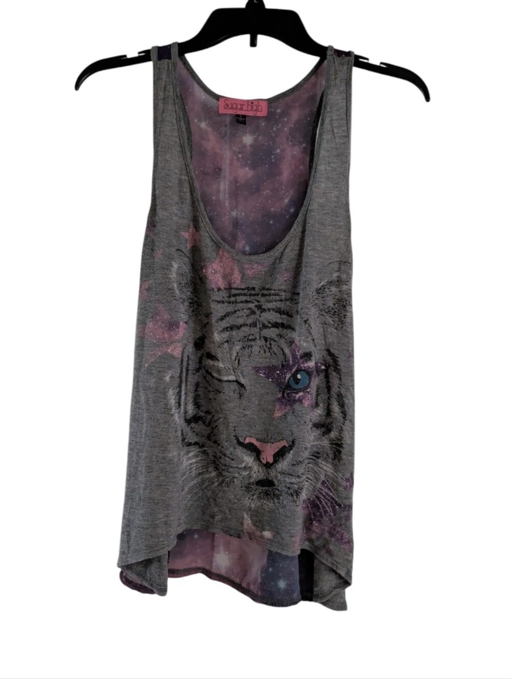 Sugarhigh Grey Tiger Graphic Tank Size S